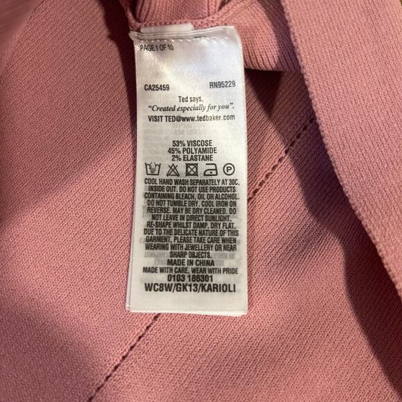 Ted Baker Pink Scalloped Blouse - Picture 9 of 10